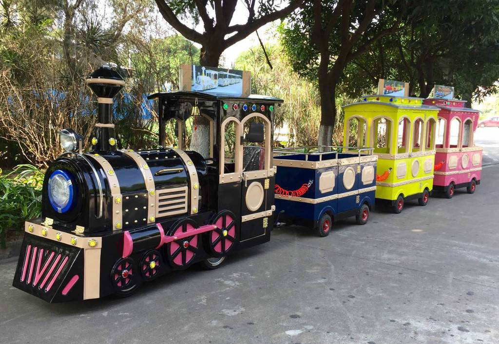 百色景区广商场无轨观光小火车电动儿童游乐设备小火车可坐人户外玩具